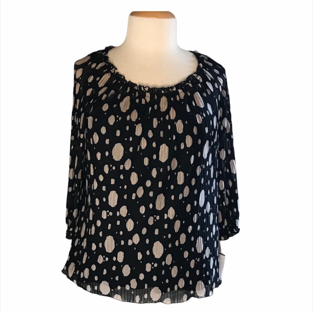 INC Polkadot sheer top 1X